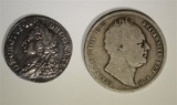 1758 SHILLING MID/HIGH GRADE 1836 ½ CROWN