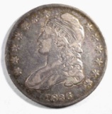 1836 CAPPED BUST HALF DOLLAR, F/VF