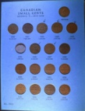 SET CANADA SMALL CENTS 1920-70 MISSING THE 1925