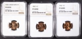 1960 LARGE DATE, 1962 & 63 LINCOLN CENTS, ALL NGC