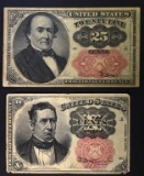 NICE 1874 10-CENT & 25-CENT FRACTIONALS