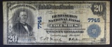 1902 $20.00 NATIONAL NOTE, COLUMBUS OH NICE F+