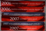 (2) 2006 & (2) 2007 Silver Proof Sets