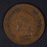1869 INDIAN HEAD CENT, FINE