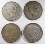 1922, 1922-D, 1923 & 1923-S PEACE SILVER DOLLARS