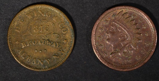 2-DIFFERENT CIVIL WAR TOKENS