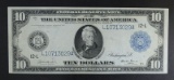 1914 $10 FEDERAL RESERVE NOTE  XF/AU
