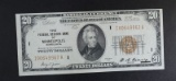 1929 $20 NATIONAL CURRENCY  CH.CU