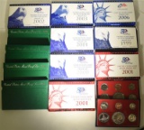 PROOF SETS; 2 - 2001 SILVER PROOF SETS;
