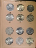 PEACE SILVER DOLLAR SET MISSING ONLY 1928- ALBUM