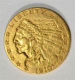 1910 $2.5 GOLD INDIAN BU