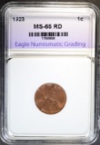 1923 LINCOLN CENT, ENG GEM BU RED