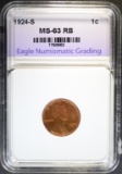 1924-S LINCOLN CENT, ENG CH BU RB