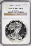 1994-P AMERICAN SILVER EAGLE, NGC PF69 ULTRA CAMEO