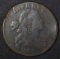 1802 DRAPED BUST LARGE CENT, VG