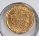 1852 $1 GOLD  CH BU