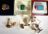 MENS JEWELRY LOT: 3- .925 STERLING RINGS