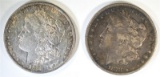 1878 7F AU & 1878-S VF MORGAN DOLLARS