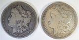 1879-S REV OF 78 G & 1900-S VG MORGAN DOLLARS