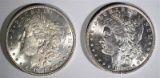 1881 & 1882-O MORGAN DOLLARS, CH BU