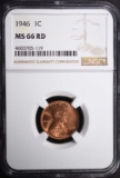 1946  LINCOLN CENT NGC MS66 RD