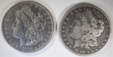2 MORGAN DOLLARS: 1891-O XF & 1896-S VG