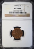 1940-D LINCOLN CENT NGC MS 67 R&B