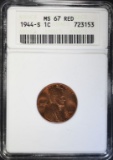 1944-S LINCOLN CENT ANACS MS67 RD