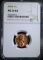 1953 LINCOLN CENT NGC MS66 RD TOUGH DATE