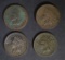 4-BETTER DATE INDIAN CENTS some porosity