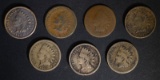 7-BETTER DATE CIRC INDIAN CENTS: