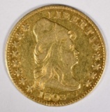 1802/1 $2.5 GOLD XF RARE EARLY GOLD