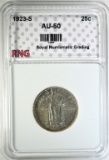 1923-S STANDING LIBERTY QUARTER RNG AU