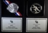 2012 Infantry Soldier Proof & Unc. Silver Dollars