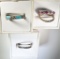 LOT OF 4 STERLING SILVER RINGS, ALL SIZE 9