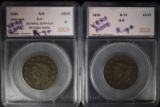 SEGS GRADED LARGE CENTS: