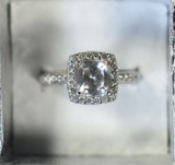 TACORI RING, CZ, STERLING SILVER, SIZE 9