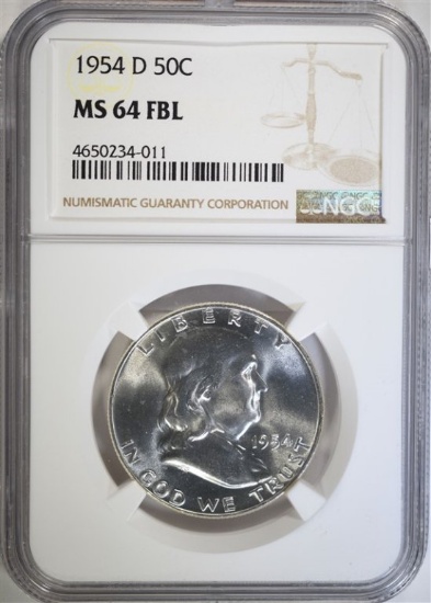 1954-D FRANKLIN HALF DOLLAR NGC