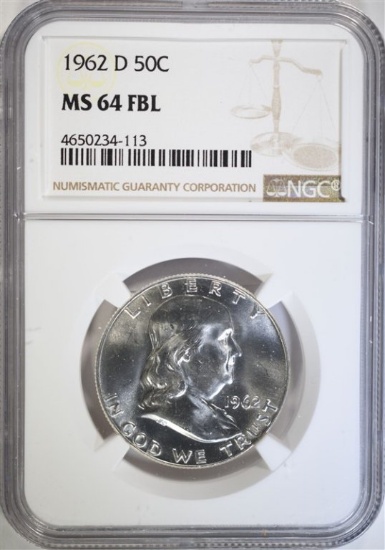 1962-D FRANKLIN HALF DOLLAR NGC