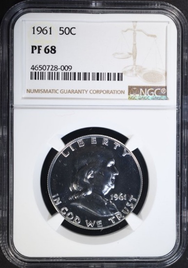 1961 FRANKLIN HALF DOLLAR NGC PF68