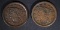 1851 & 52 LARGE CENTS, VF/XF