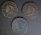 1816, 17 & 18 LARGE CENTS, GOOD