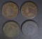 1817, 18, 22 & 27 LARGE CENTS, AVE CIRC