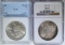 2-GRADED MORGAN DOLLARS: