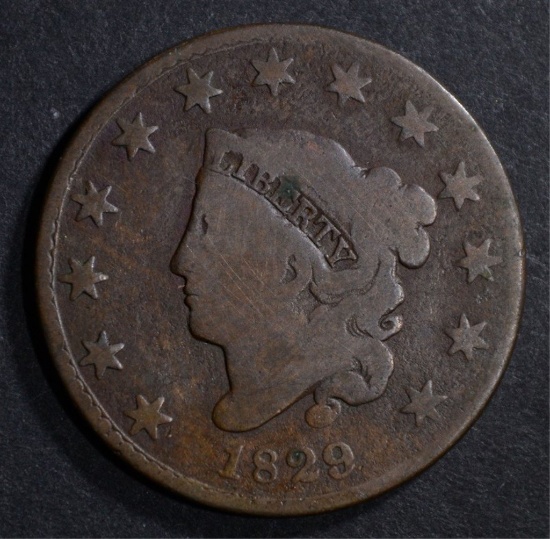 1829 LARGE CENT, GOOD+ BETTER DATE