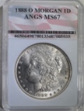 1888-O MORGAN DOLLAR ANGS GRADED SUPERB GEM BU