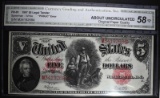 1907 $5 LEGAL TENDER CGA  ABOUT UNC-OPQ