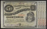 1875 $5 BABY BOND GEM CU w/SIDE SELVAGE