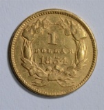 1854 TYPE-2 $1.00 GOLD, XF+