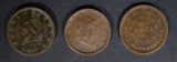 3-PATRIOTIC CIVIL WAR TOKENS